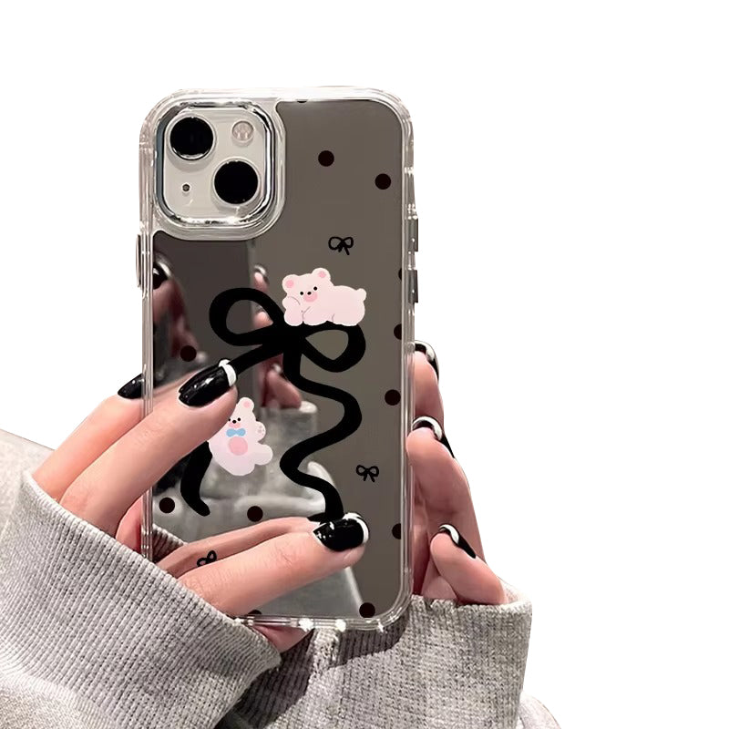 Luxury Apple iPhone Case, MagSafe Compatible, Camera Lens and Screen Protection, Ultra Thin, Shockproof, Magnetic, Full All Around Protection, Heart Mirror Soft Cover