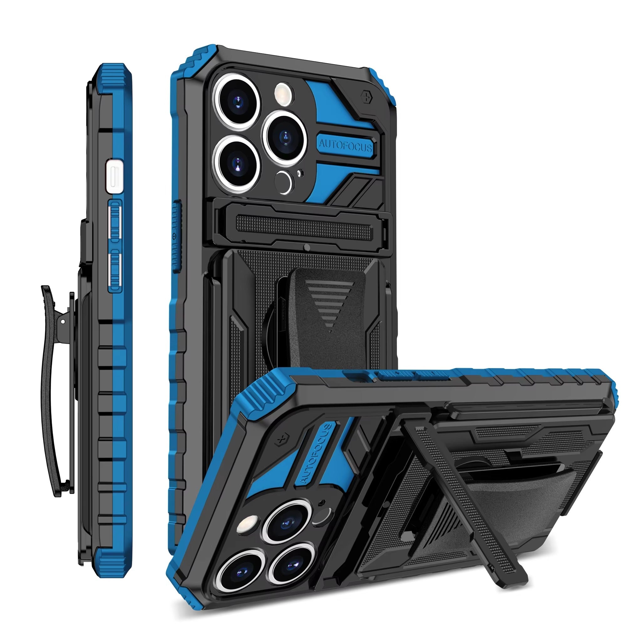 Robust Apple iPhone Case, MagSafe Compatible, Camera Lens & Screen Protection, Ultra Thin, Shockproof, Magnetic Full All Around Cover – Heavy Duty Armor Case with Kickstand, Holster & Belt Clip Attachment