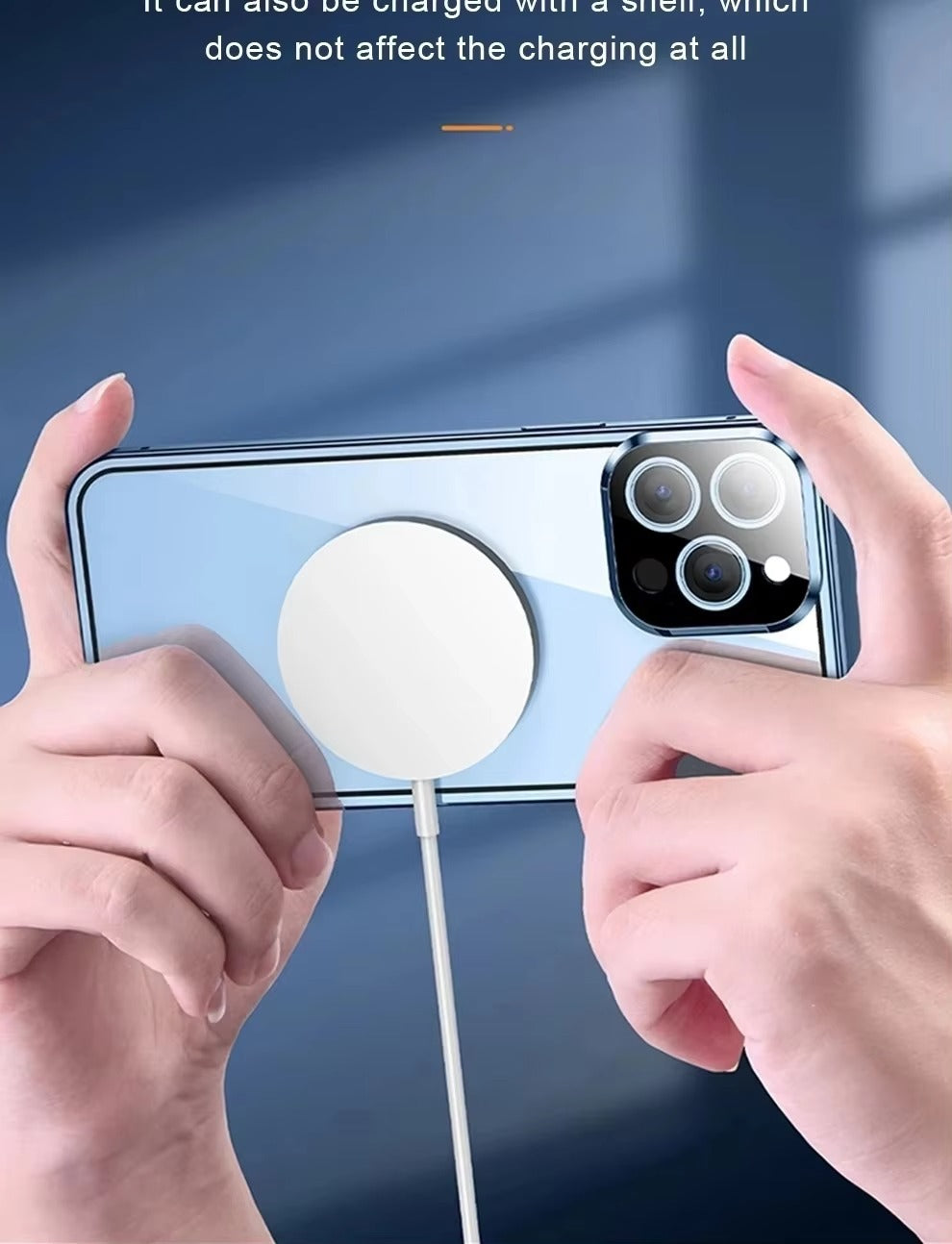 Premium Apple iPhone Case MagSafe Compatible, Camera Lens & Screen Protection Cover with Double Glass Snap Lock