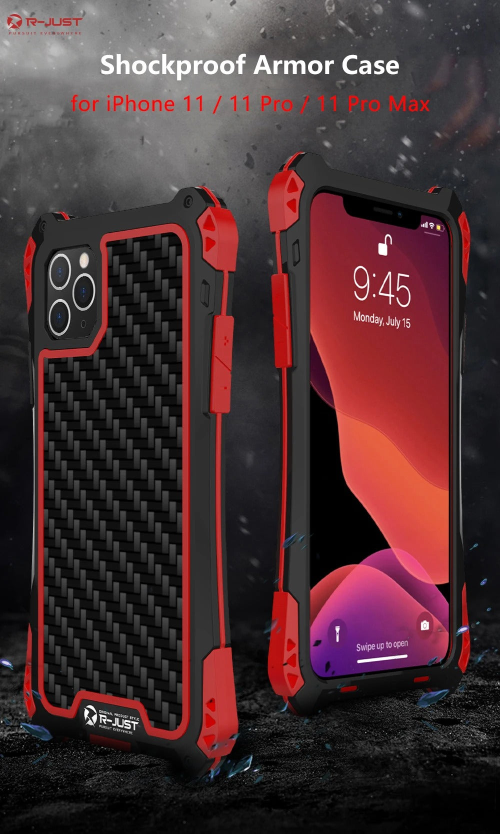 Robust Apple iPhone Case, MagSafe Compatible, Camera Lens & Screen Protection, Ultra Thin, Shockproof, Magnetic Full All Around Cover – Hard Metal Armor Case with Aluminum Alloy & TPU Silicone Shockproof Design