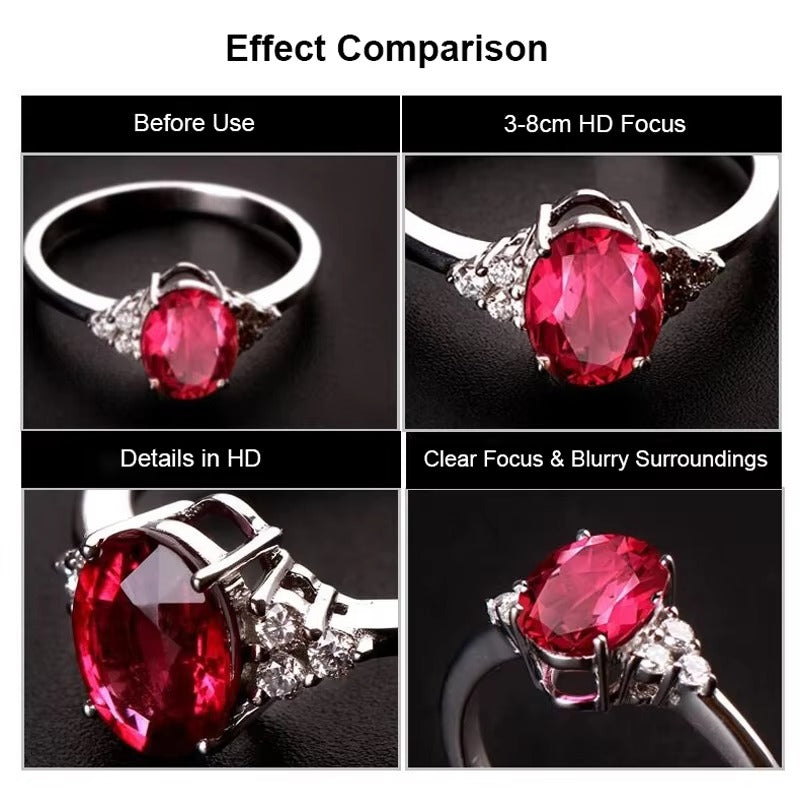 Professional 4K HD Macro Lens for iPhone – 15X/30X Close-Up Phone Camera Lens for Eyelash, Compatible with Apple Devices