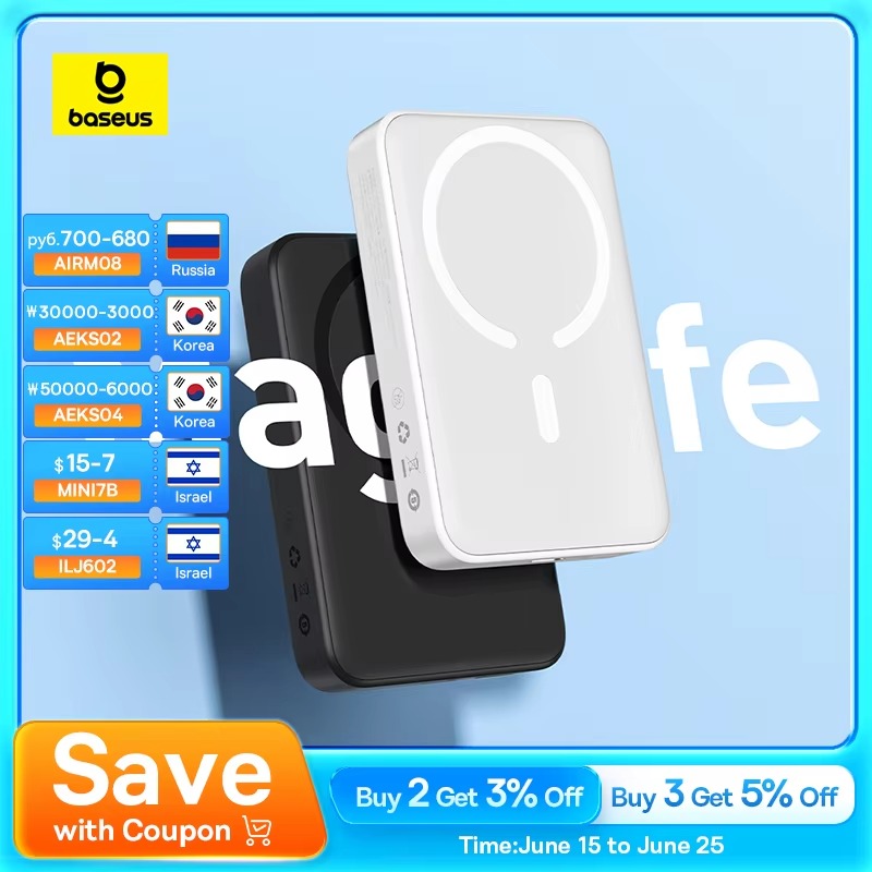 Premium, Magnetic Wireless Power Bank, 10000mAh – Mini Fast Charging Battery Pack with Auto-Wake, for iPhone