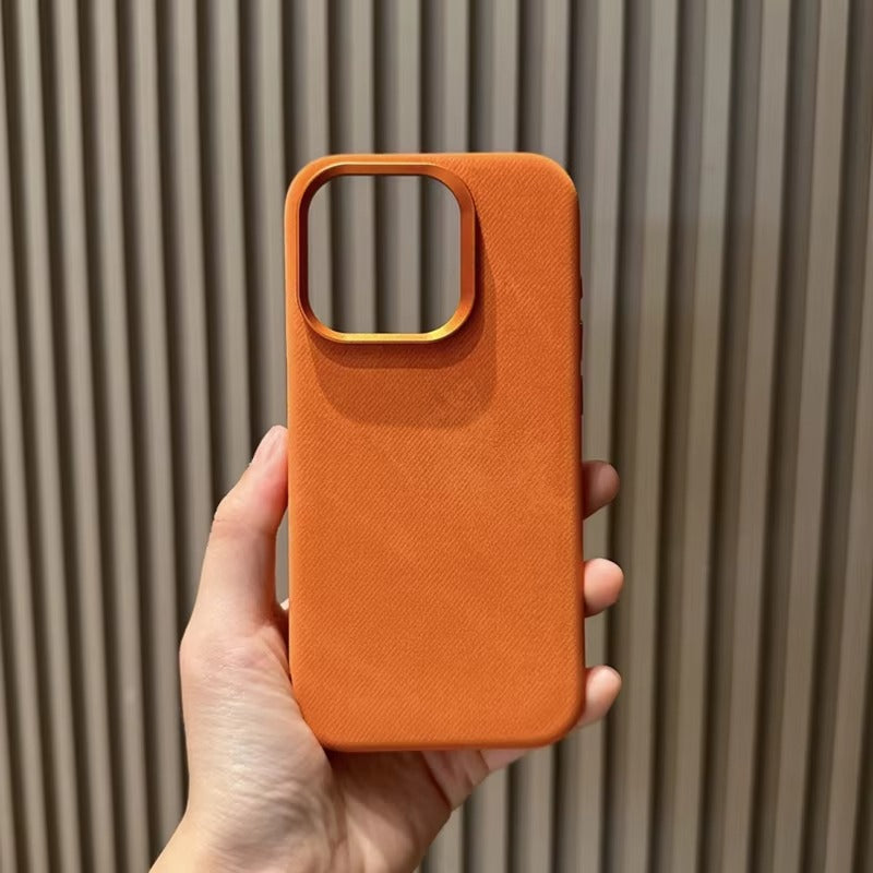 Premium Apple iPhone Case MagSafe Compatible, Camera Lens & Screen Protection, Ultra Thin Shockproof Magnetic Full All Around Protection Cover with Fiber Leather Back