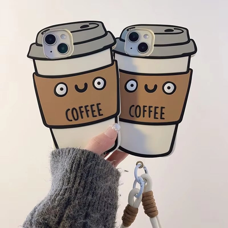 Premium Apple iPhone Case, MagSafe Compatible, Camera Lens and Screen Protection, Ultra Thin, Shockproof, Magnetic, Full All Around Protection, 3D Coffee Cup Soft Cover