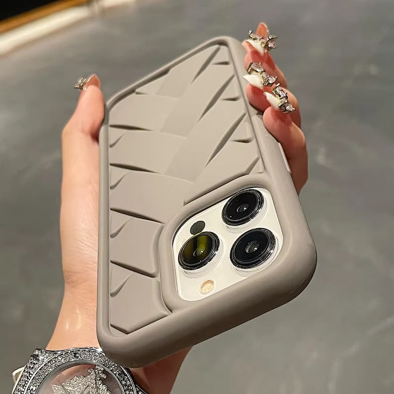 Luxury Apple iPhone Case, MagSafe Compatible, Camera Lens & Screen Protection, Ultra Thin, Shockproof, Magnetic Full All Around Cover – 3D Woven Pattern Soft Silicone Case with Heat Dissipation & Solid Protection