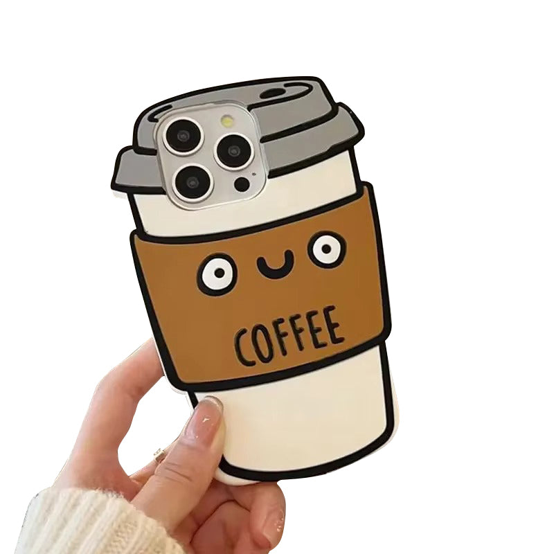 Premium Apple iPhone Case, MagSafe Compatible, Camera Lens and Screen Protection, Ultra Thin, Shockproof, Magnetic, Full All Around Protection, 3D Coffee Cup Soft Cover