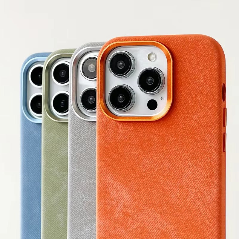 Premium Apple iPhone Case MagSafe Compatible, Camera Lens & Screen Protection, Ultra Thin Shockproof Magnetic Full All Around Protection Cover with Fiber Leather Back