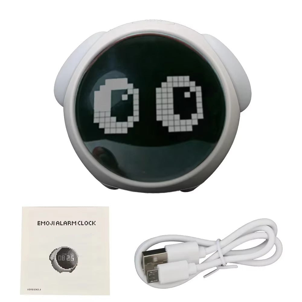 Luxury LED Digital Alarm Clock – Multifunction Voice Control Night Light with Snooze, Temperature Display, Dual Alarms, Music, Modern Home Design