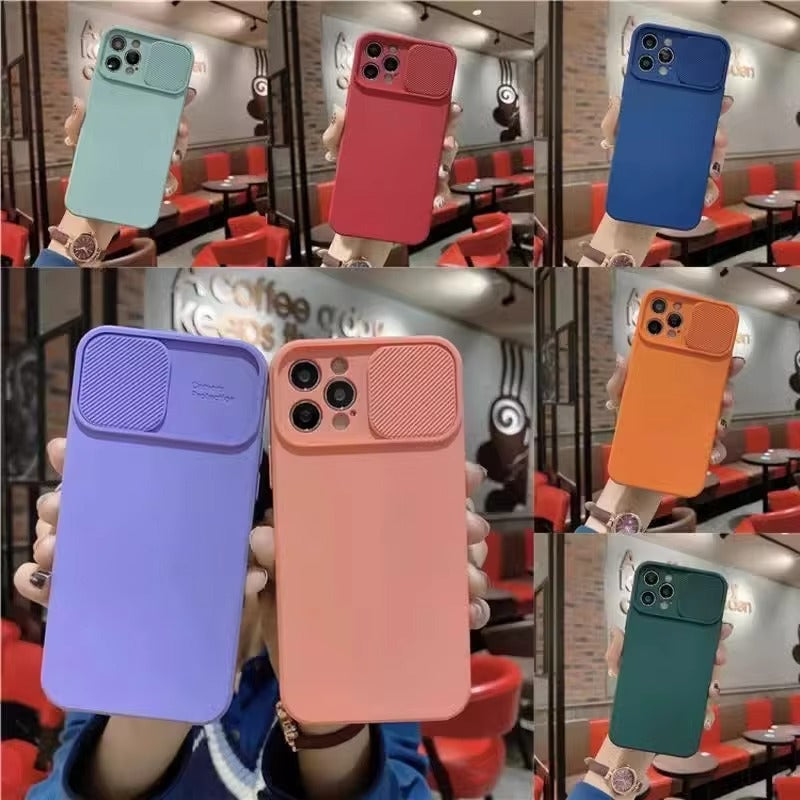 High Quality Apple iPhone Case Ultra Thin Shockproof Magnetic Full All Around Protection Cover with Sliding Camera Armor Back