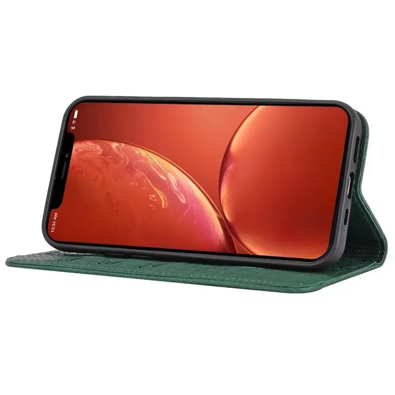 Luxury Apple iPhone Case, MagSafe Compatible, Camera Lens and Screen Protection, Ultra Thin, Shockproof, Magnetic, Full All Around Protection, Classic Leather Flip Cover