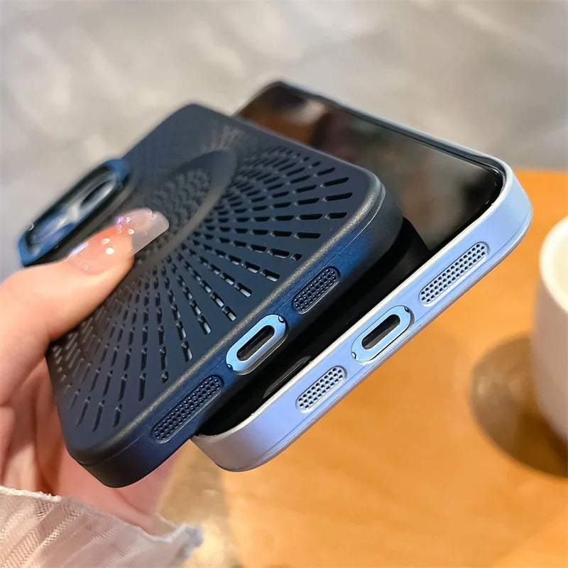 Premium Apple iPhone Case, MagSafe Compatible, Camera Lens & Screen Protection, Ultra Thin, Shockproof, Magnetic Full All Around Cover – Slim PC Case with Heat Dissipation, Wireless Charging & Titanium Lens Cover