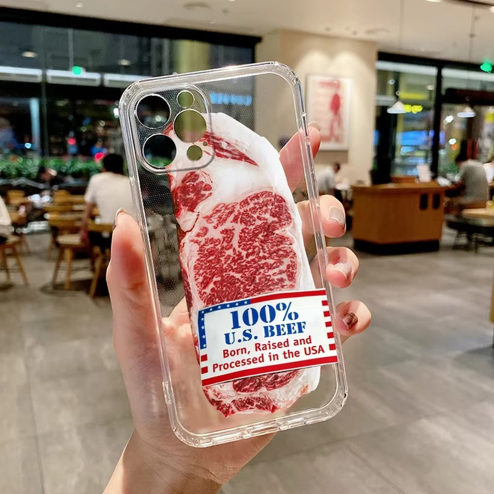 Premium Apple iPhone Case, MagSafe Compatible, Camera Lens and Screen Protection, Ultra Thin, Shockproof, Magnetic, Full All Around Protection, Funny Food Cartoon Cover