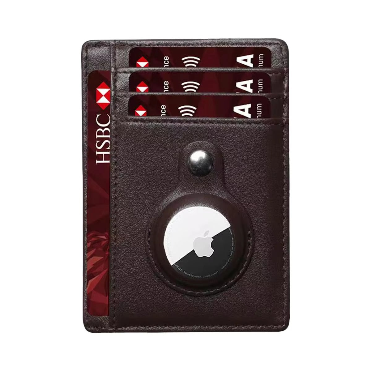 Premium Leather Airtag Wallet – Slim Anti-Lost Card Holder with GPS Tracker Slot, RFID Blocking, Scratch-Resistant Case for Men & Women