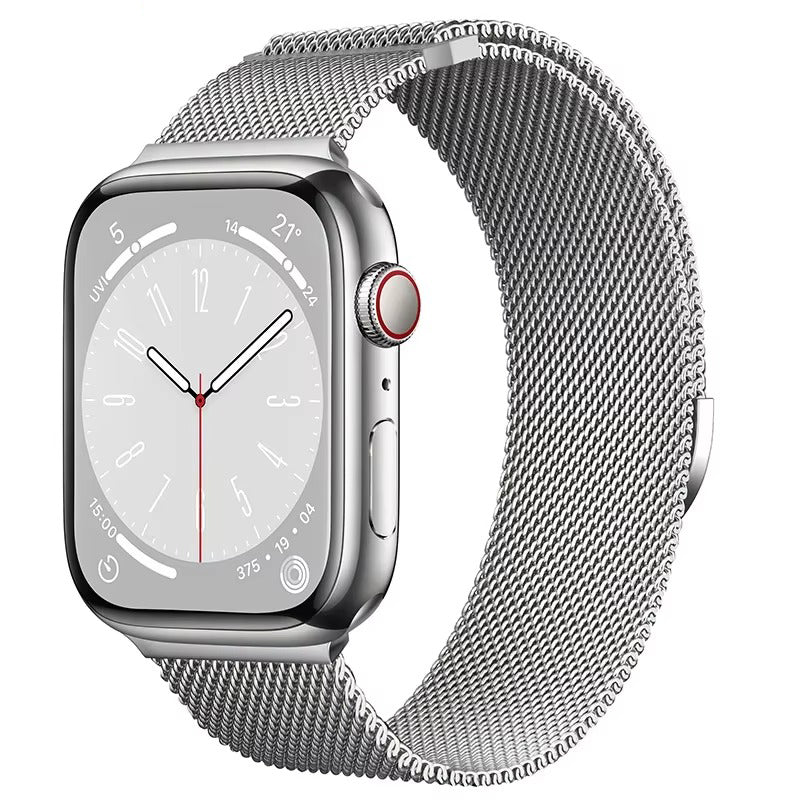Luxury Magnetic Stainless Steel Watch Band – Adjustable Milanese Loop , Slim Metal Bracelet for 40–49mm Smartwatches