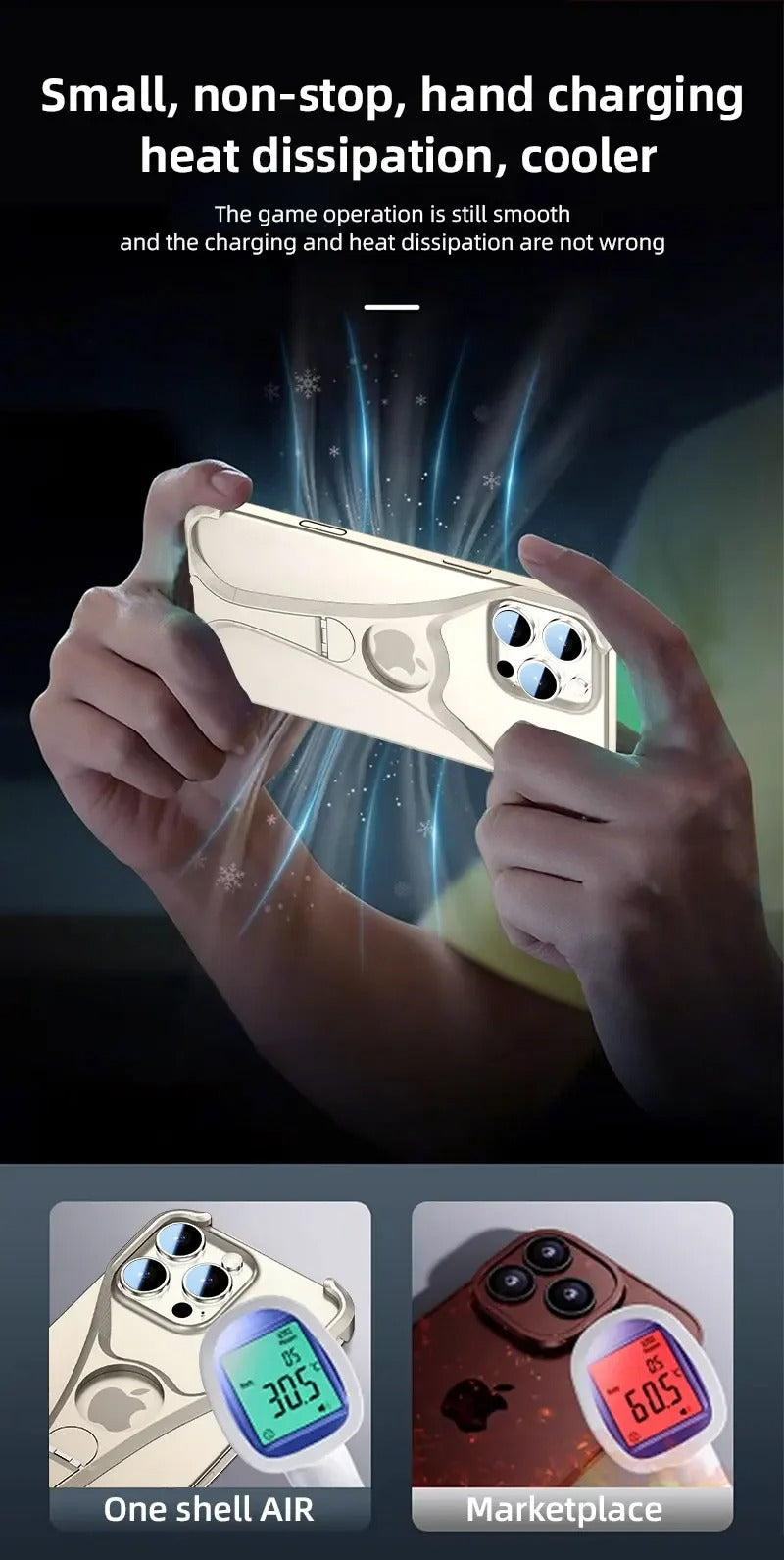 Premium Apple iPhone Case, MagSafe Compatible, Camera Lens & Screen Protection, Ultra Thin, Shockproof, Magnetic Full All Around Cover – Frameless Aluminum Alloy Case with Metal Holder, Stand & Heat Dissipation Design