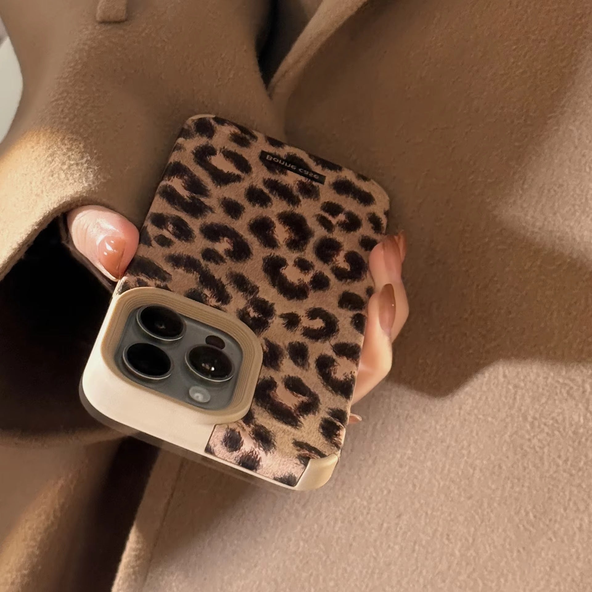 Luxury Apple iPhone Case, MagSafe Compatible, Camera Lens & Screen Protection, Ultra Thin, Shockproof, Magnetic Full All Around Cover – Leopard Print Cortex Case with Lanyard Bracelet & Soft Back Cover