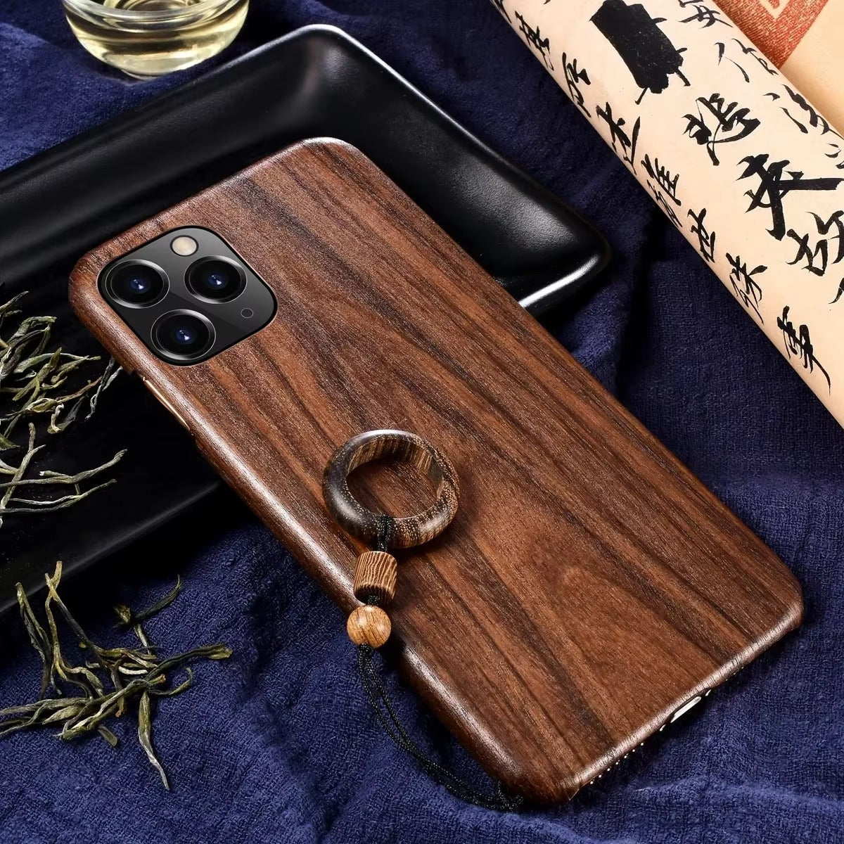 Premium Apple iPhone Case, MagSafe Compatible, Camera Lens Protection, Screen Protection, Ultra Thin, Shockproof, Magnetic, Full All Around Protection, Natural Bamboo Wood Cover
