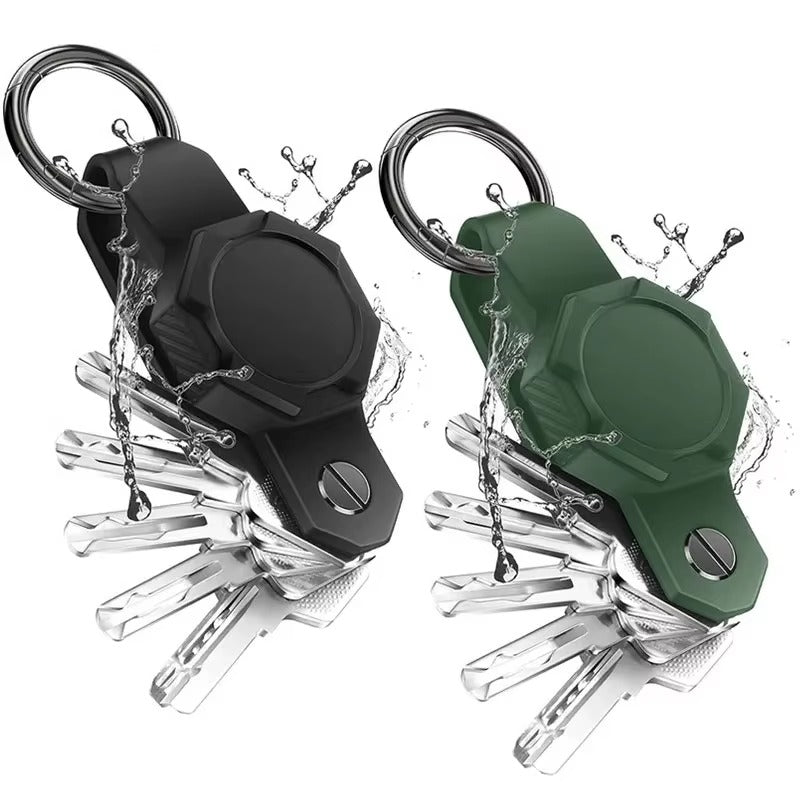 Waterproof Silicone Keychain Case for Apple AirTag – Anti-Lost Key Organizer with Screwdriver, Lightweight & Durable, Fits Up to 7 Keys
