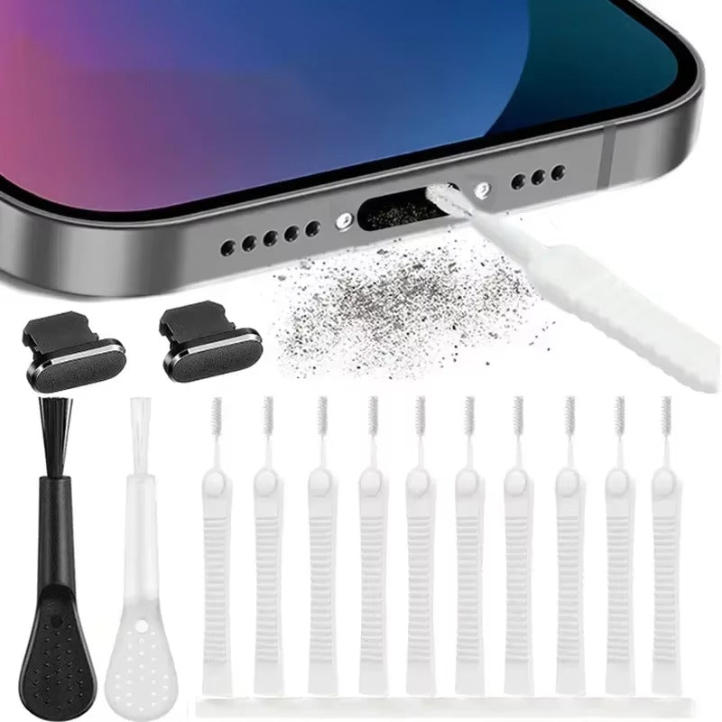 Premium iPhone Cleaner Kit – Dust Plug Set with Cleaning Brush for iPhone Devices and Phone Charging Port Maintenance