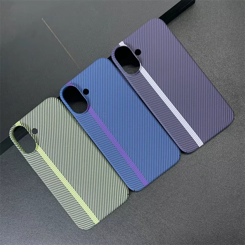 High Quality Apple iPhone Case, MagSafe Compatible, Camera Lens & Screen Protection, Ultra Thin, Shockproof, Magnetic Full All Around Cover – Double Color Carbon Fiber Texture Matte Case with Ultra Thin Shockproof Design