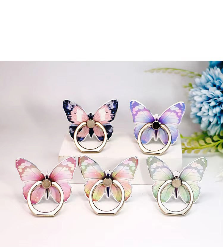 Premium, Cute Cartoon Butterfly Phone Ring Holder , Decorative Mobile Phone Buckle for Smartphones and Accessories