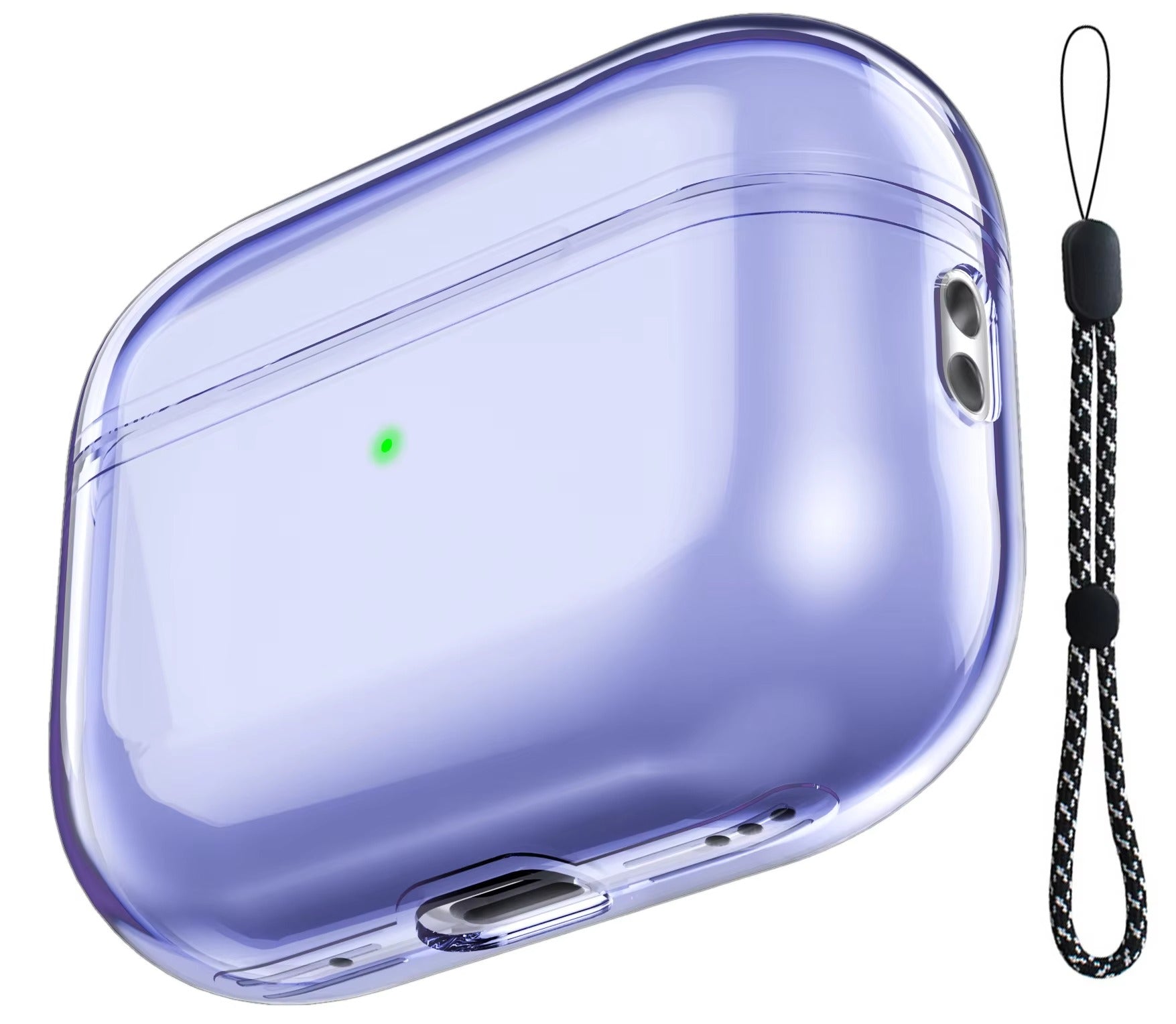 Clear Soft TPU Case with Lanyard for AirPods Pro 2, 4, 3, 2 – Lightweight Transparent Cover, Shockproof Earphone Accessories, Anti-Scratch Protective Funda