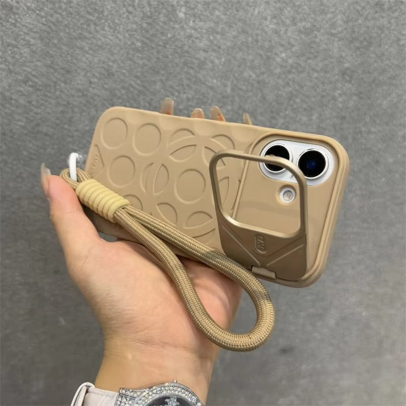 Premium Apple iPhone Case, MagSafe Compatible, Camera Lens & Screen Protection, Ultra Thin, Shockproof, Magnetic Full All Around Cover – Foldable Camera Stand Case with Wrist Strap & Magnetic Bracket