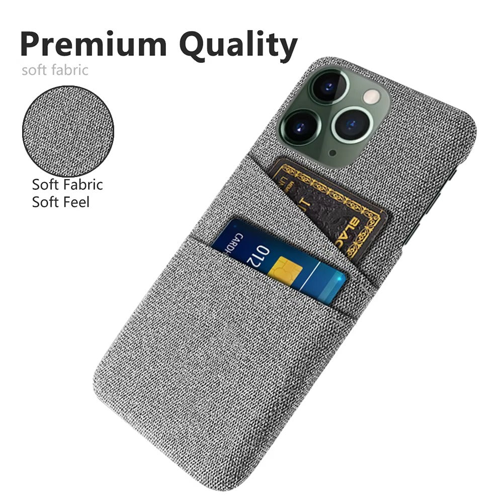 Premium Apple iPhone Case, MagSafe Compatible, Camera Lens and Screen Protection, Ultra Thin, Shockproof, Magnetic, Full All Around Protection, Dual Card Fabric Cover