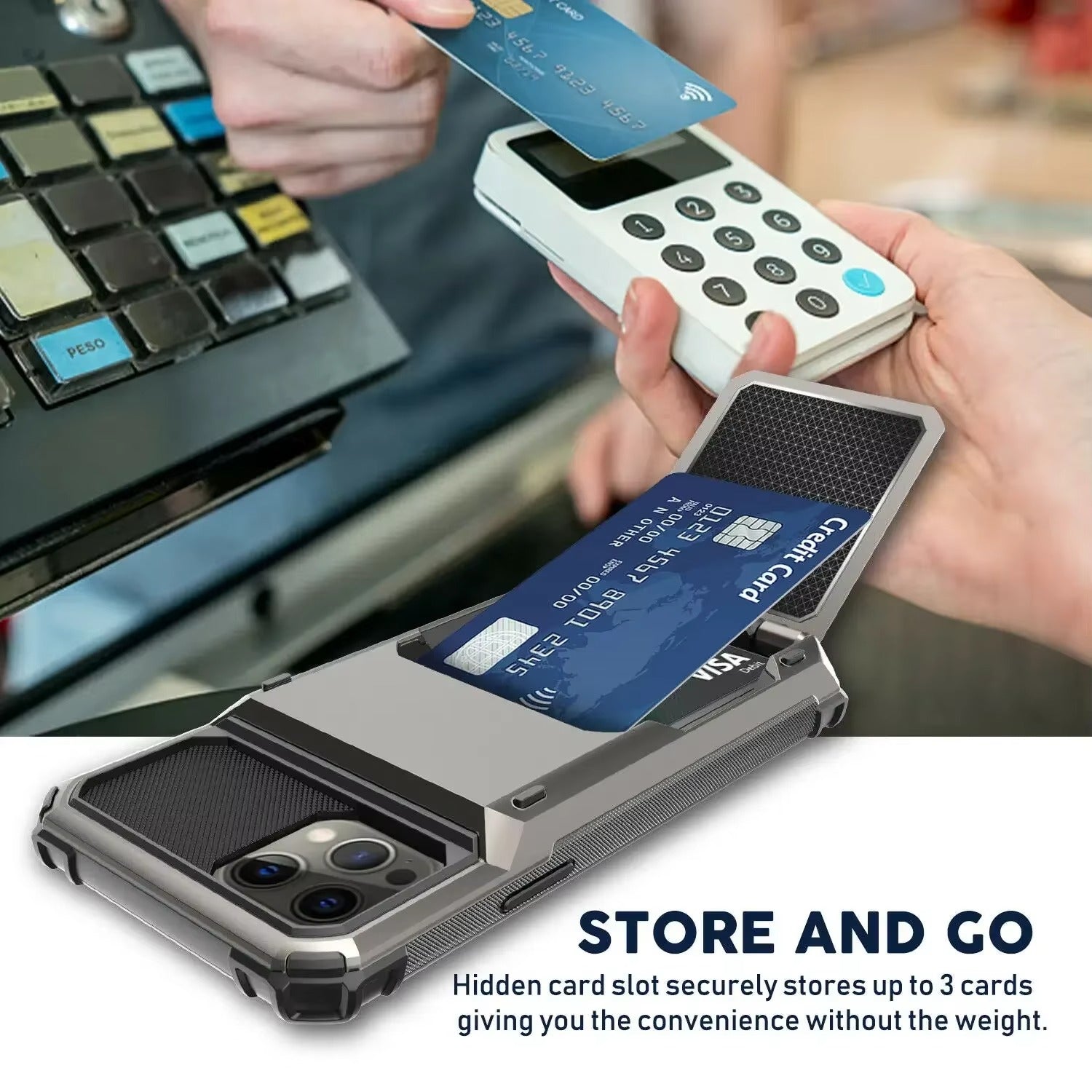 Robust Apple iPhone Case, MagSafe Compatible, Camera Lens and Screen Protection, Ultra Thin, Shockproof, Magnetic, Full All Around Protection, Hidden Wallet Card Cover