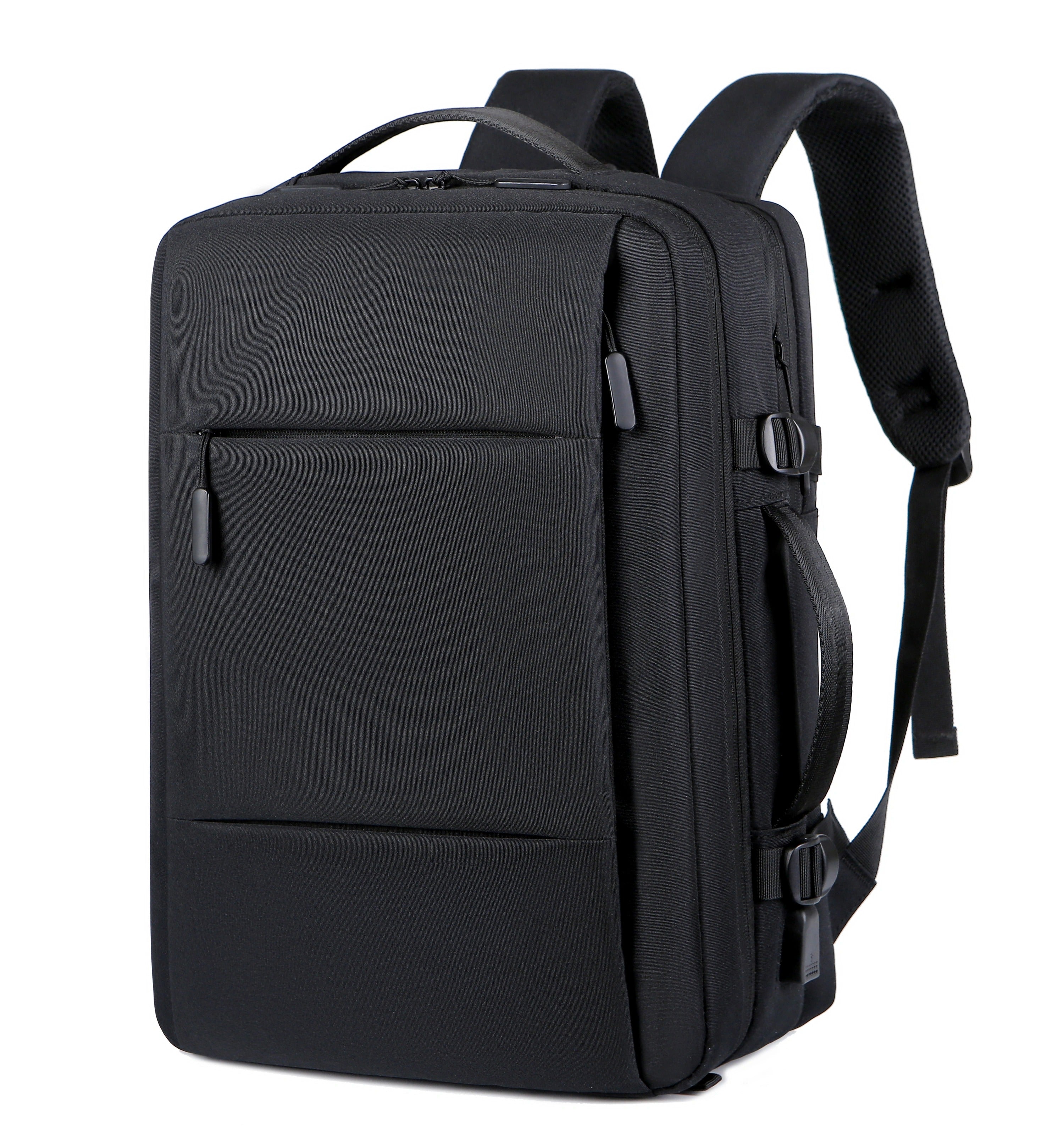 High Quality Waterproof Laptop Backpack for Men, Expandable USB Charging Bag, Business Travel School Rucksack