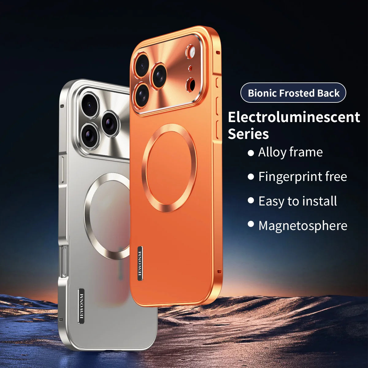 Premium iPhone Case MagSafe Compatible Magnetic Shockproof Cover with Camera Lens Protection Ultra Thin Full Protection Aluminum Frame Frosted Matte Back