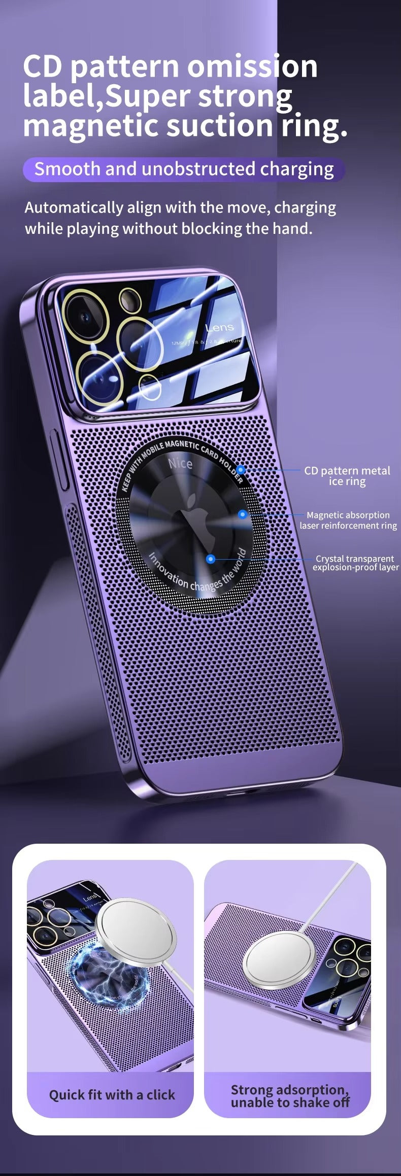 High Quality Apple iPhone Case Camera Lens Screen Protection, Ultra Thin Shockproof Magnetic Full All Around Protection Cover