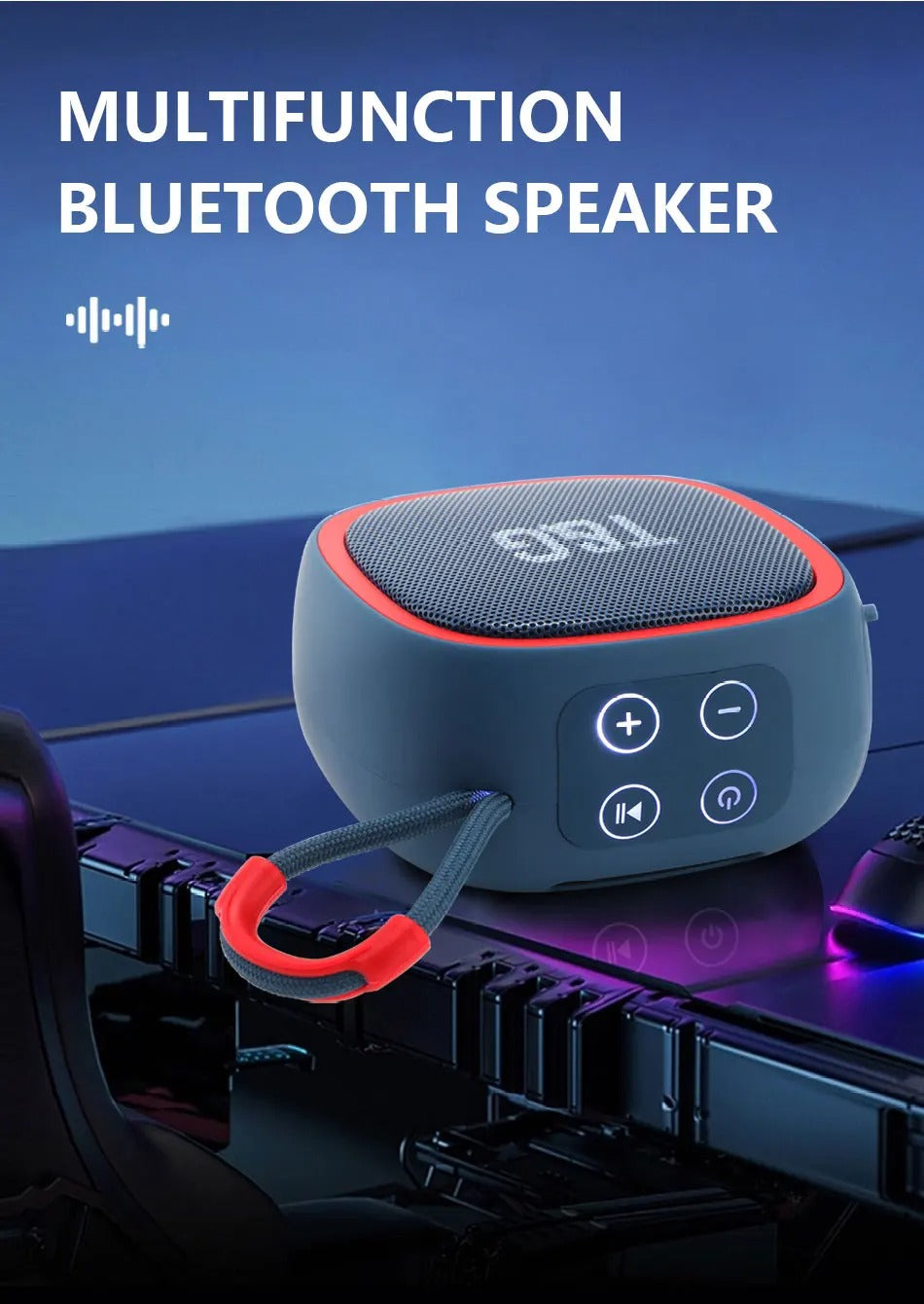 High Quality Mini Bluetooth Speaker for iPhone – Portable Wireless Outdoor Audio with Stereo Sound,TF Card & FM Radio Support