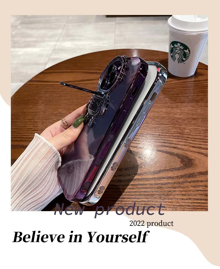 Premium Apple iPhone Case, MagSafe Compatible, Camera Lens and Screen Protection, Ultra Thin, Shockproof, Magnetic, Full All Around Protection, Astronaut Stand Clear Cover