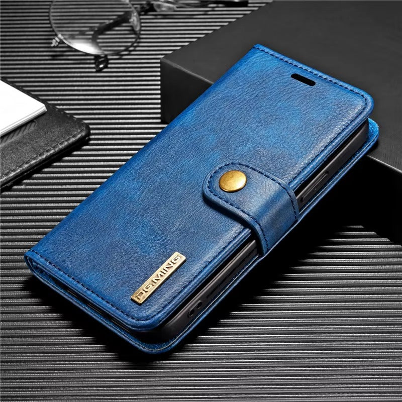 Premium Detachable Leather Apple iPhone Case, MagSafe Compatible, Ultra Thin Magnetic Shockproof Full Protection