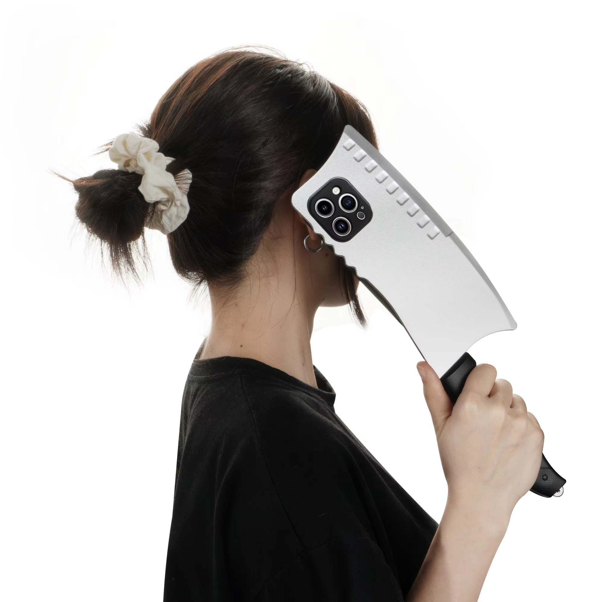 Premium Apple iPhone Case, MagSafe Compatible, Camera Lens and Screen Protection, Ultra Thin, Shockproof, Magnetic, Full All Around Protection, 3D Knife Cartoon Cover