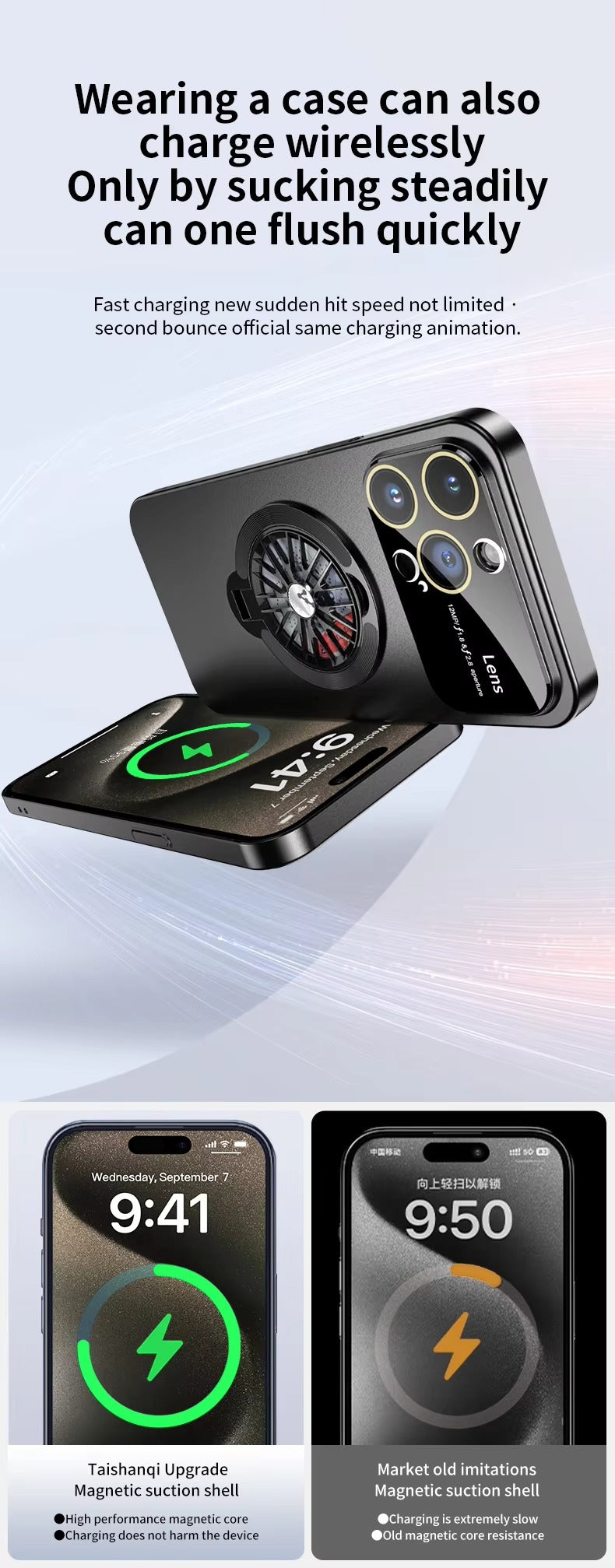 Luxury Leather Apple iPhone Case, MagSafe Compatible, Ultra Thin Magnetic Shockproof Full Protection