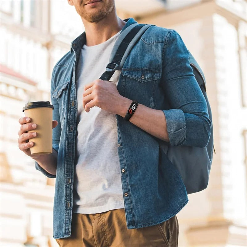 Comfort Fit Silicone Strap – Replacement Wristband for Smart Fitness Tracker 7 6 5 4 3, Adjustable Smartwatch Band, Skin-Friendly, Durable Accessory