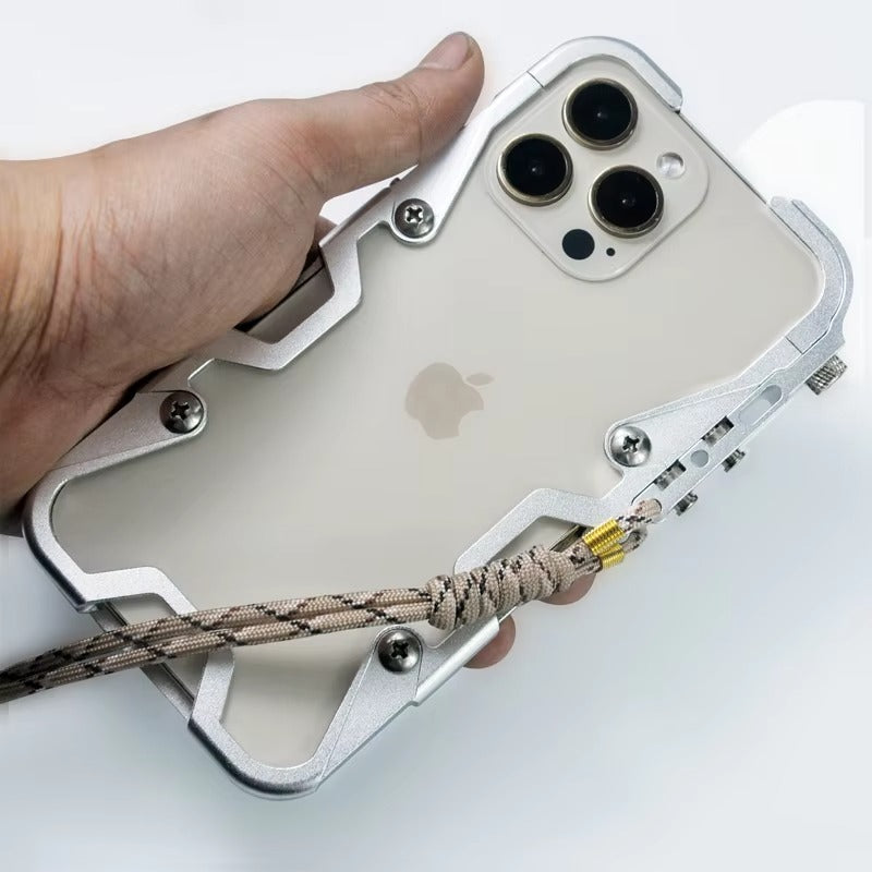 Luxury Apple iPhone Case, MagSafe Compatible, Camera Lens and Screen Protection, Ultra Thin, Shockproof, Magnetic, Full All Around Protection, Handmade Skull Metal Cover