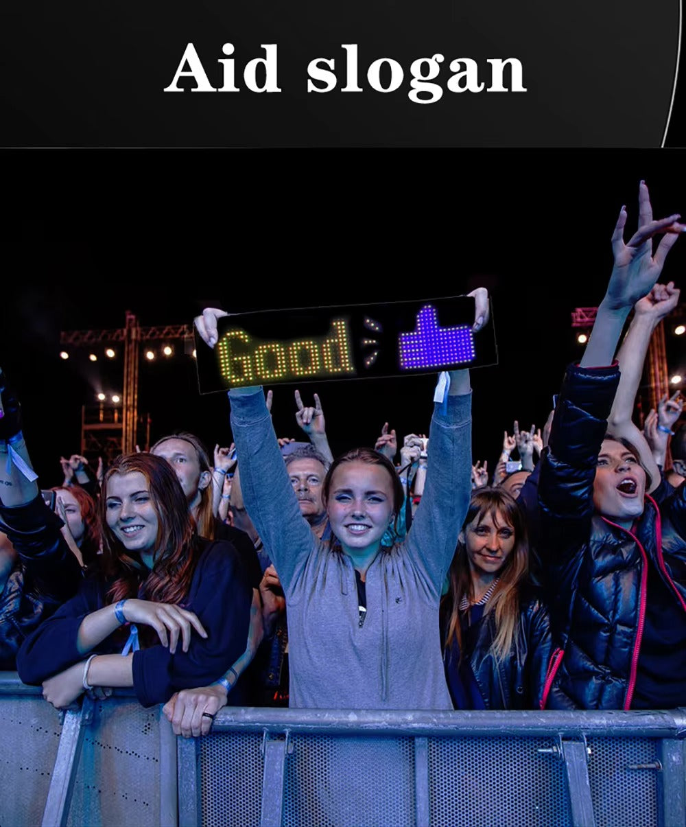 High Quality Flexible LED Matrix Panel with Bluetooth App Control, USB 5V Programmable Display Sign for Car, Storefronts