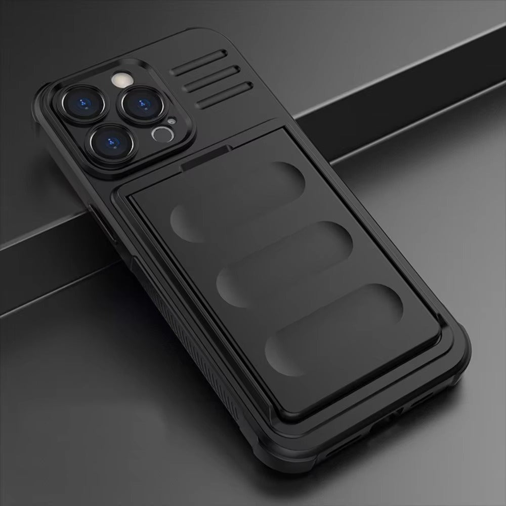 Robust Apple iPhone Case, MagSafe Compatible, Camera Lens and Screen Protection, Ultra Thin, Shockproof, Magnetic, Full All Around Protection, Slide Card Armor Cover