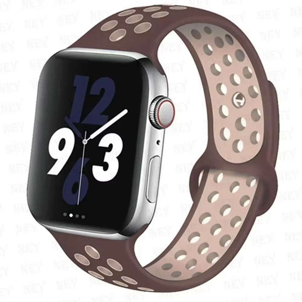 Colorful Silicone Sport Watch Band – Soft Replacement Strap with Stainless Steel Buckle, Compatible with 38mm to 49mm Smartwatches