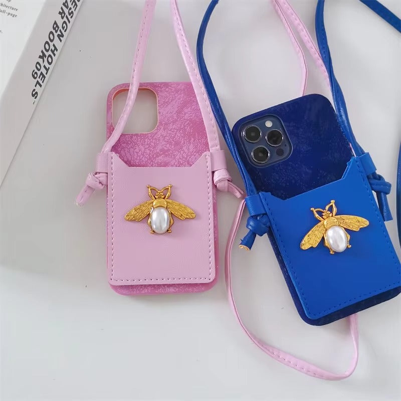 Luxury Apple iPhone Case, MagSafe Compatible, Camera Lens & Screen Protection, Ultra Thin, Shockproof, Magnetic Full All Around Cover – Rhombic Pattern PU Leather Card Holder Case with Lanyard Strap