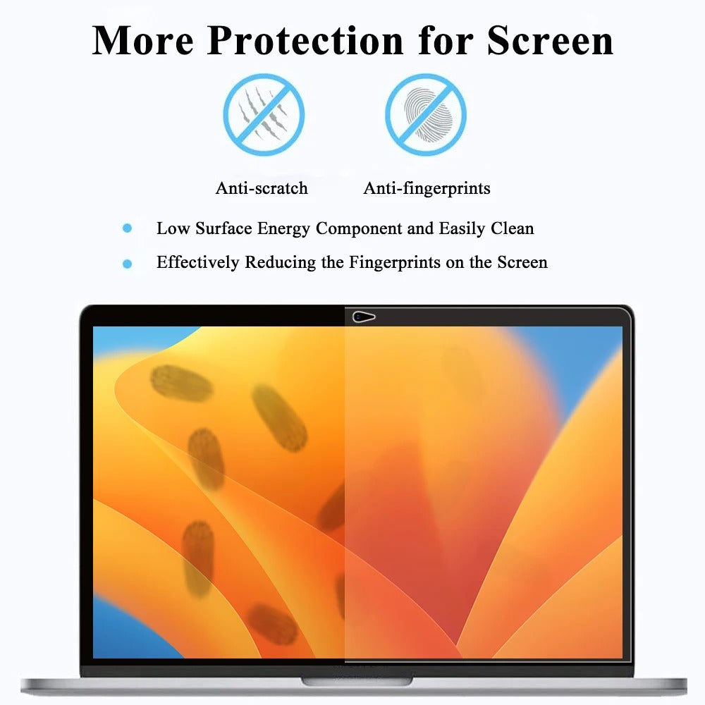Premium MacBook Screen Protector Film – Anti-Scratch, Anti-Fingerprint Soft Guard, HD Clarity, Easy-Clean Eye Protection for Touch Bar & Non-Touch Devices