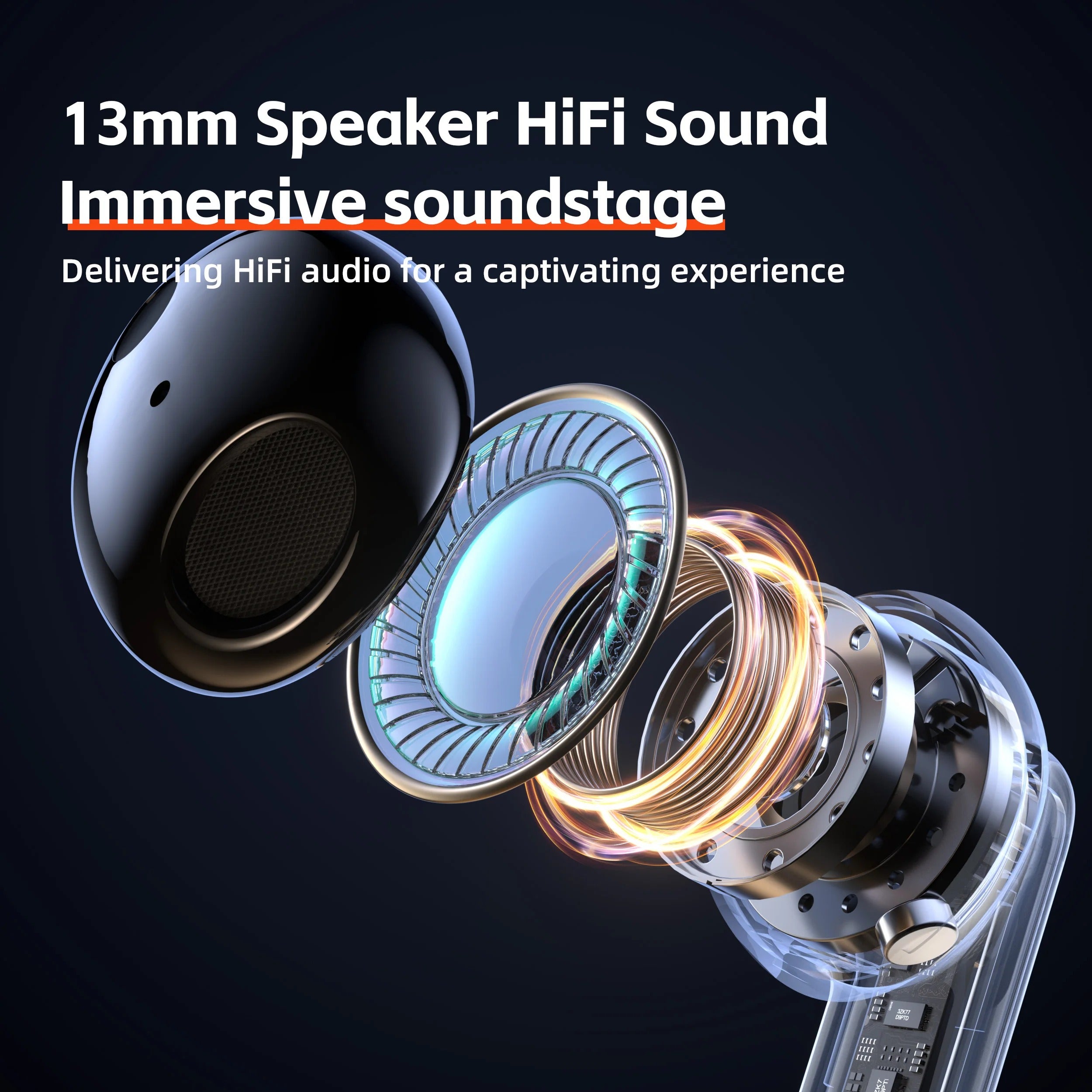 High Quality TWS Bluetooth 5.3 Earphones – 13mm Driver, 4 Mic ENC, Touch Control, LED Display, HiFi Bass, 28H Battery, Waterproof Wireless Headphones