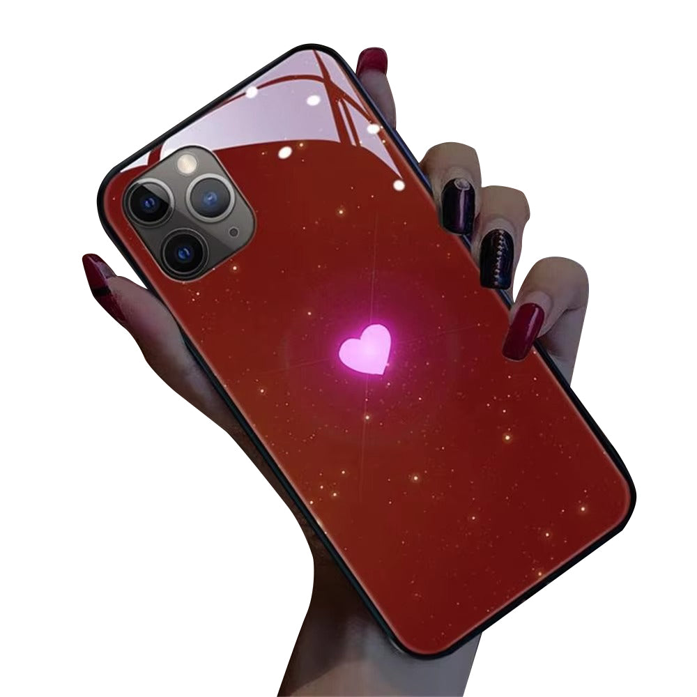 Premium Apple iPhone Case, MagSafe Compatible, Camera Lens and Screen Protection, Ultra Thin, Shockproof, Magnetic, Full All Around Protection, Heart LED Light Cover