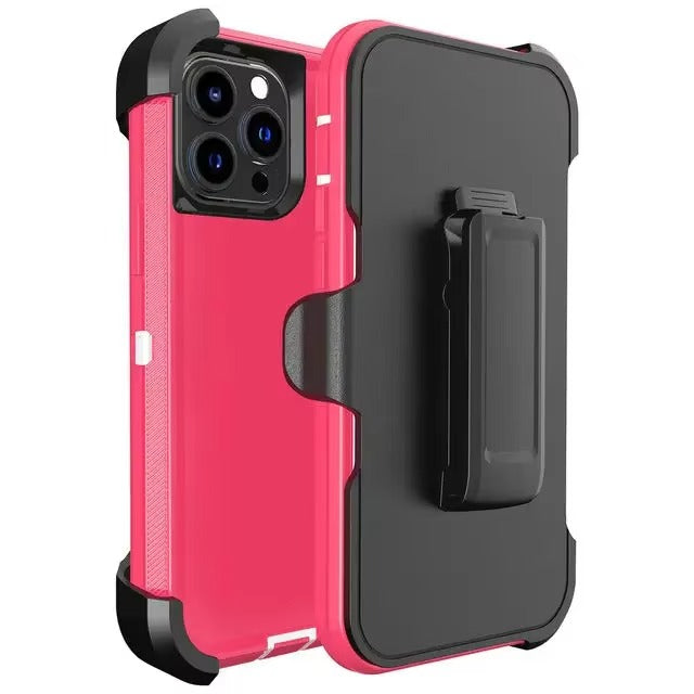 High Quality Apple iPhone Case, MagSafe Compatible, Camera Lens & Screen Protection, Ultra Thin, Shockproof, Magnetic Full All Around Cover – 3-in-1 Rugged Armor Case with Belt Clip & Dual-Layer PC+TPU Protection
