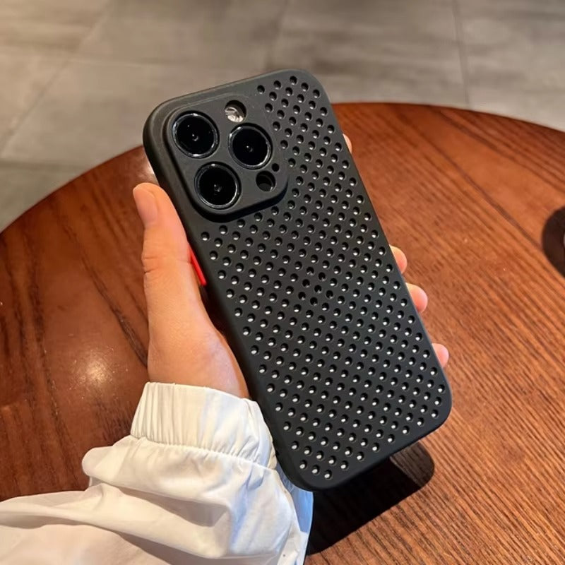 Luxury Apple iPhone Case, MagSafe Compatible, Camera Lens & Screen Protection, Ultra Thin, Shockproof, Magnetic Full All Around Cover – Hollow Soft Case with Heat Dissipation Design & Plain Color Ultra Thin Finish