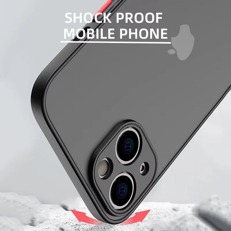 Robust Apple iPhone Case, MagSafe Compatible, Camera Lens & Screen Protection, Ultra Thin, Shockproof, Magnetic Full All Around Cover – Matte Armor Case with Clear Silicone Edges & Hard PC Back for Durable Protection