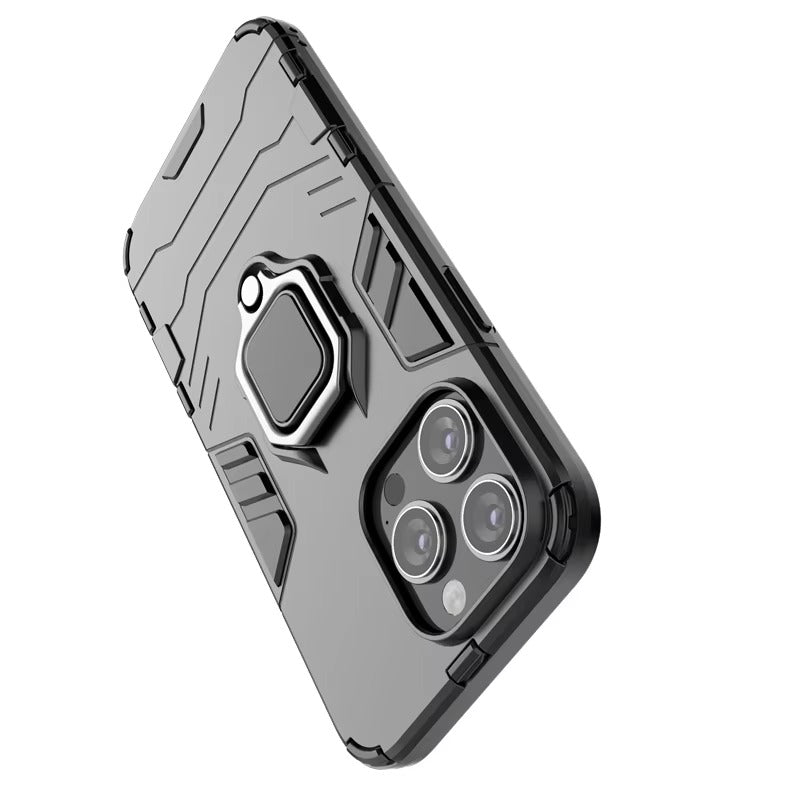 Robust Apple iPhone Case, MagSafe Compatible, Camera Lens and Screen Protection, Ultra Thin, Shockproof, Magnetic, Full All Around Protection, Armor Ring Stand Cover